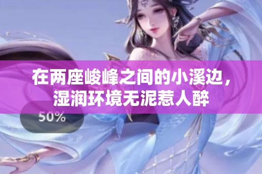 在两座峻峰之间的小溪边，湿润环境无泥惹人醉