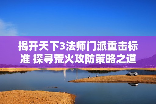 揭开天下3法师门派重击标准 探寻荒火攻防策略之道