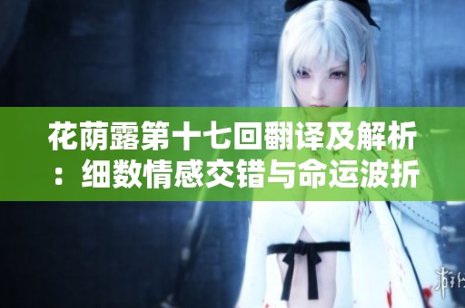 花荫露第十七回翻译及解析：细数情感交错与命运波折