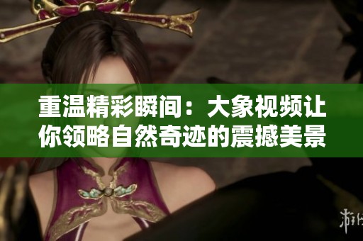 重温精彩瞬间：大象视频让你领略自然奇迹的震撼美景