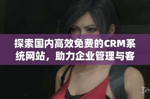 探索国内高效免费的CRM系统网站，助力企业管理与客户关系优化