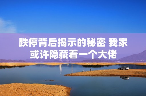 跌停背后揭示的秘密 我家或许隐藏着一个大佬