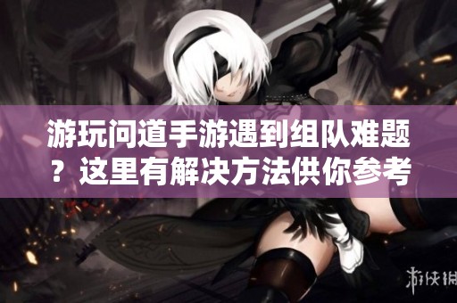 游玩问道手游遇到组队难题？这里有解决方法供你参考！