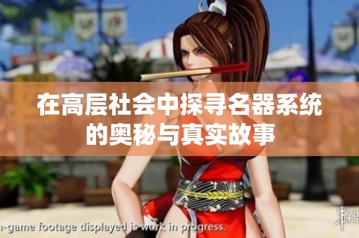 在高层社会中探寻名器系统的奥秘与真实故事