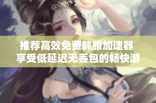 推荐高效免费韩服加速器 享受低延迟无丢包的畅快游戏体验