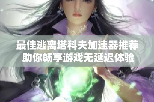 最佳逃离塔科夫加速器推荐 助你畅享游戏无延迟体验
