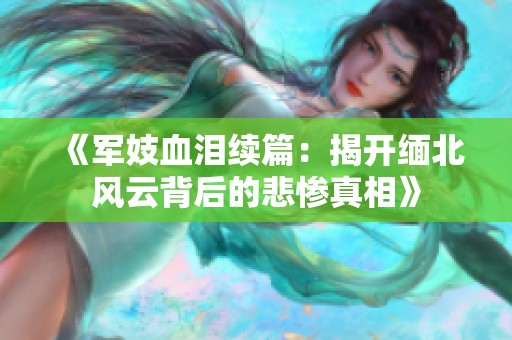 《军妓血泪续篇：揭开缅北风云背后的悲惨真相》