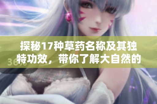 探秘17种草药名称及其独特功效，带你了解大自然的智慧与魅力
