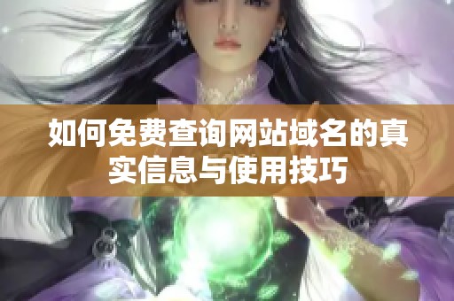 如何免费查询网站域名的真实信息与使用技巧