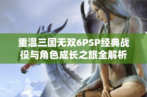 重温三国无双6PSP经典战役与角色成长之旅全解析