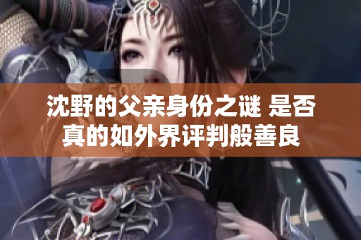 沈野的父亲身份之谜 是否真的如外界评判般善良