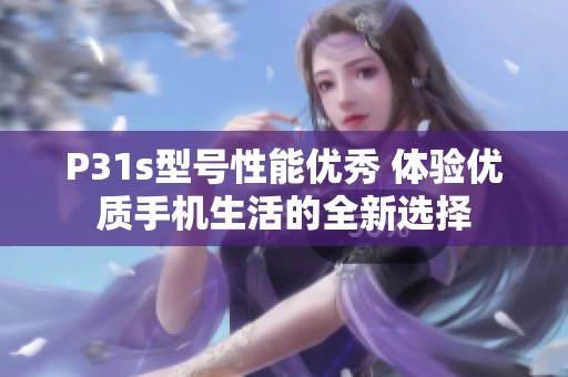 P31s型号性能优秀 体验优质手机生活的全新选择