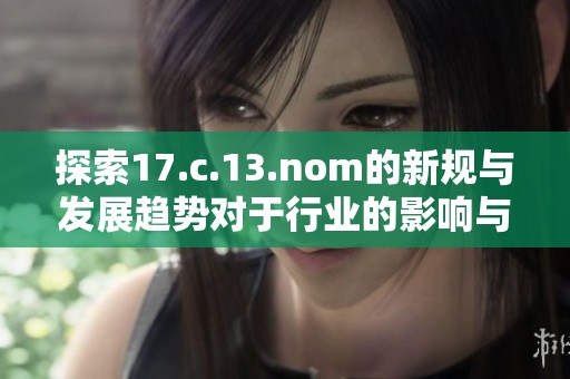 探索17.c.13.nom的新规与发展趋势对于行业的影响与启示