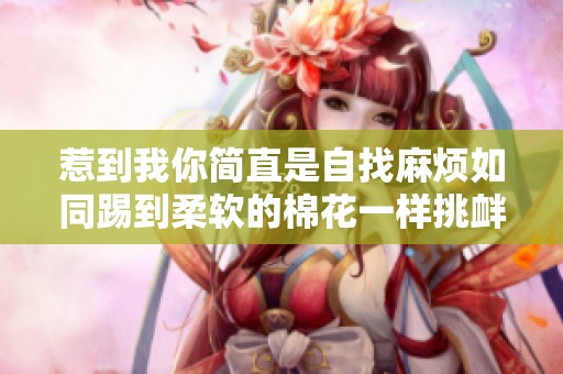 惹到我你简直是自找麻烦如同踢到柔软的棉花一样挑衅