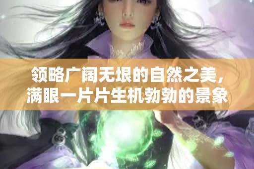 领略广阔无垠的自然之美，满眼一片片生机勃勃的景象